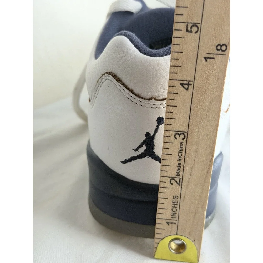 Air Jordan 5 Retro Low Dunk From Above Sneakers Mens Size 10 White Gold Navy